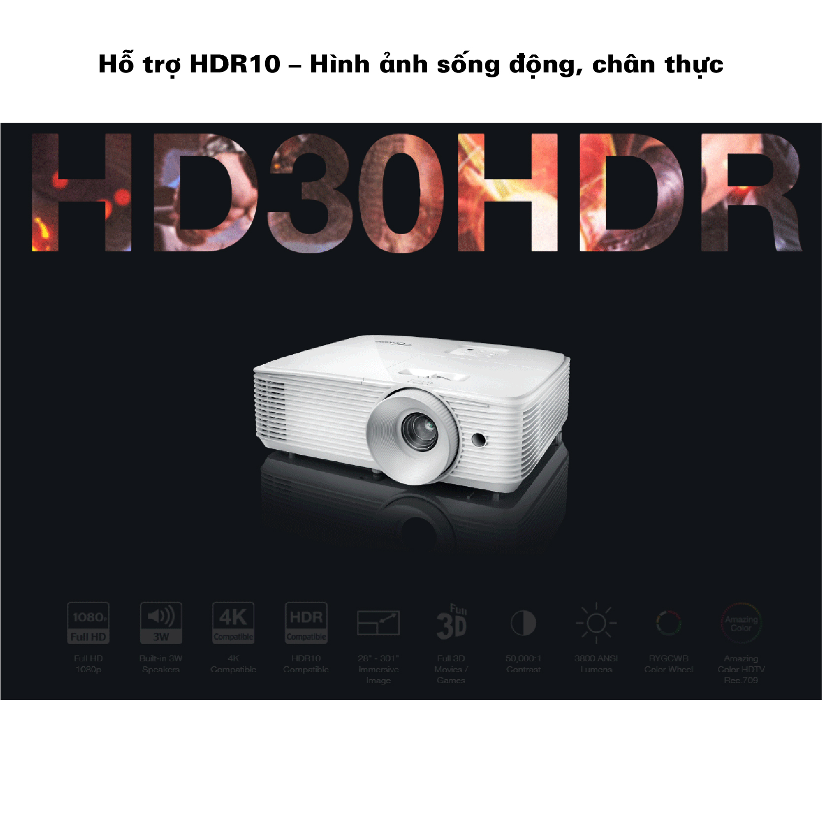 HD30HDR- Hình ảnh sống động chân thực