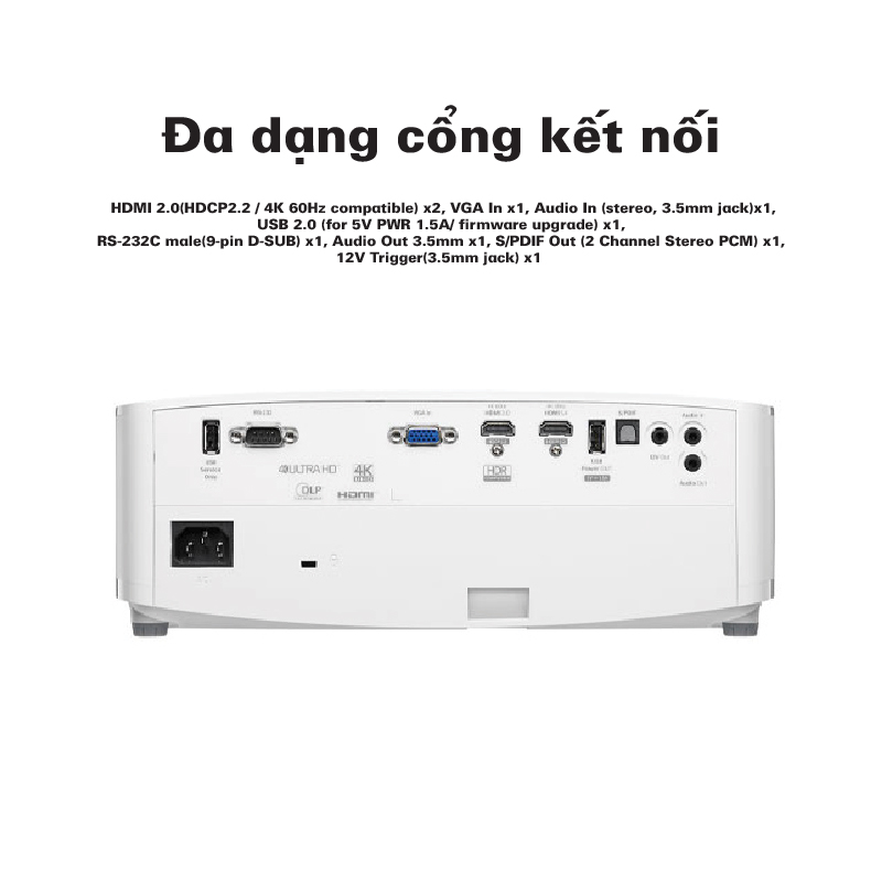 UHD35+- Đa dạng cổng kết nối