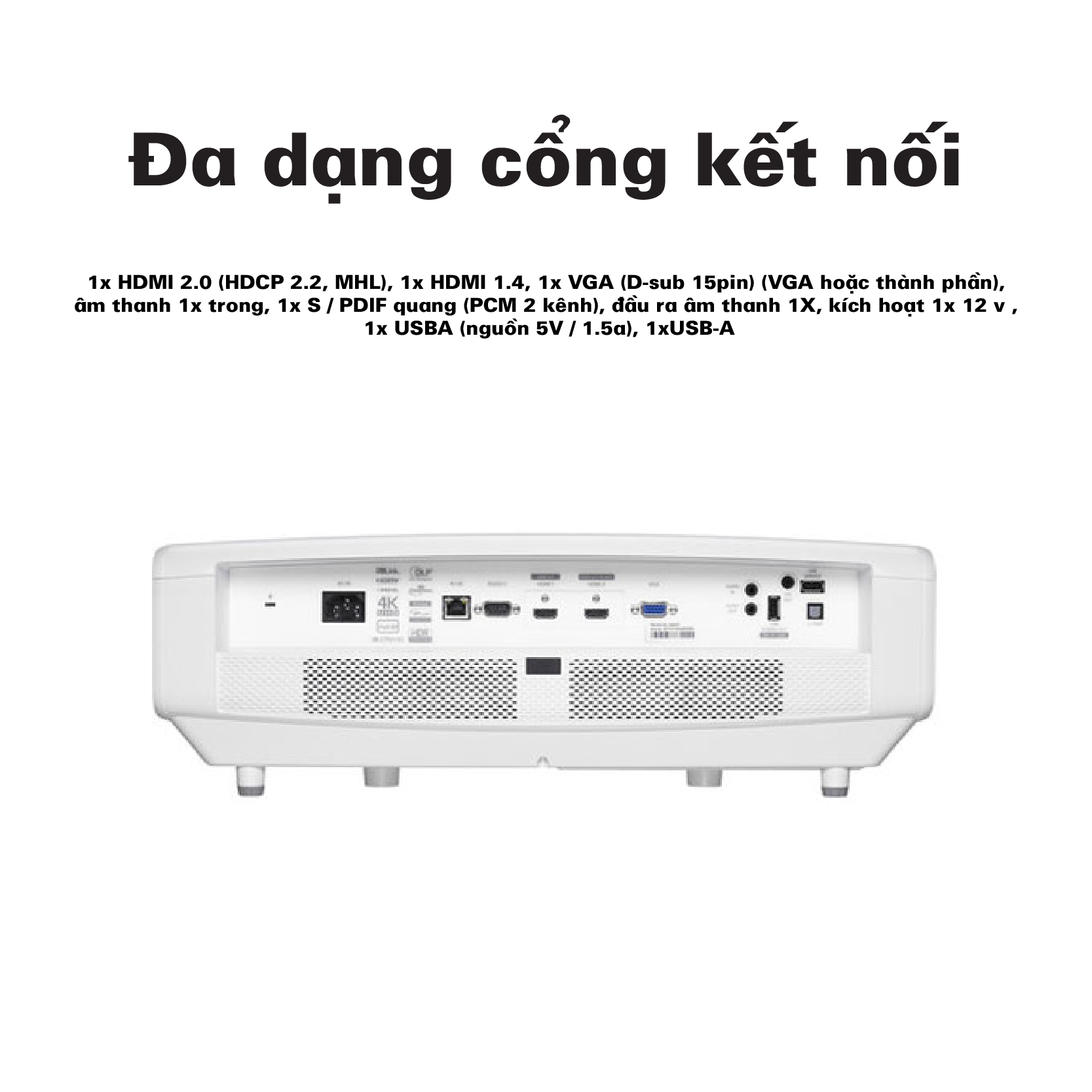 UHZ65LV- Đa dạng cổng kết nối