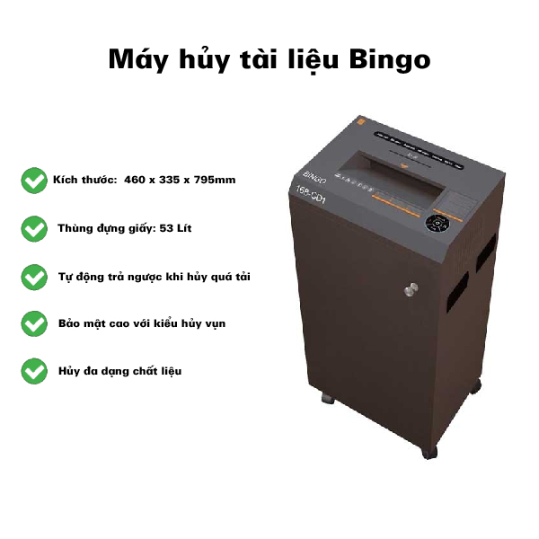 Bingo 168-CD1- Kích thước máy