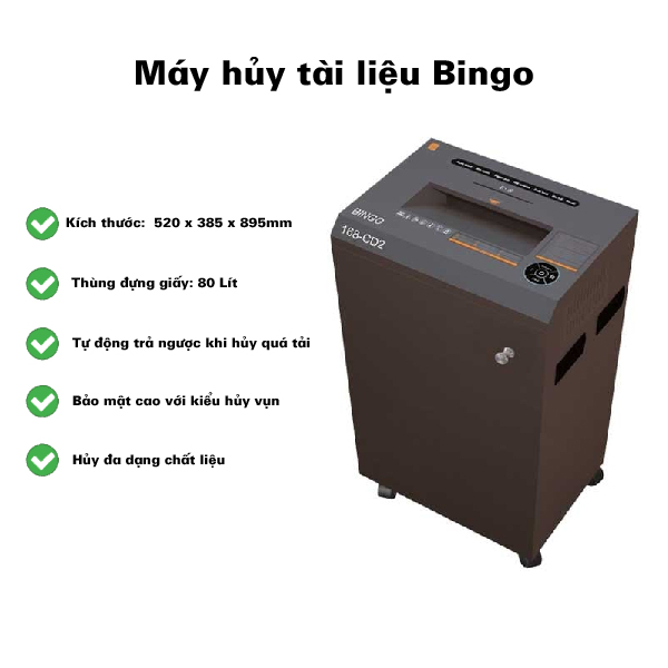 Bingo 168-CD2- Kích thước máy