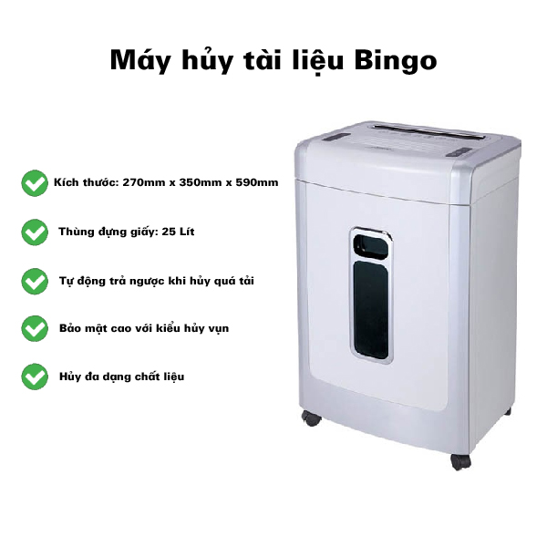 Bingo C36- Kích thước máy