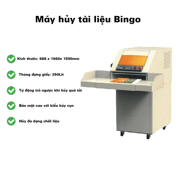 Binno S125- Kích thước máy