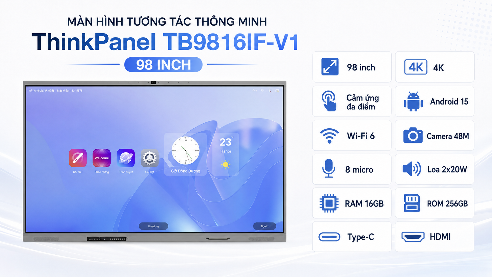 2- ThinkPanel 98 inch (TB9816IF-V1)