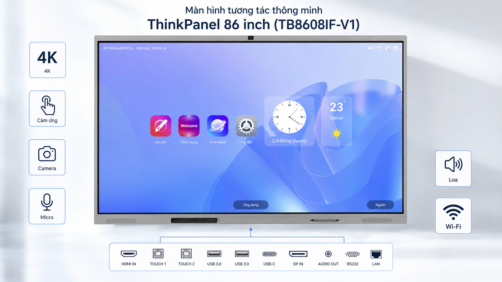4- ThinkPanel 86 Inch (TB8608IF-V1)